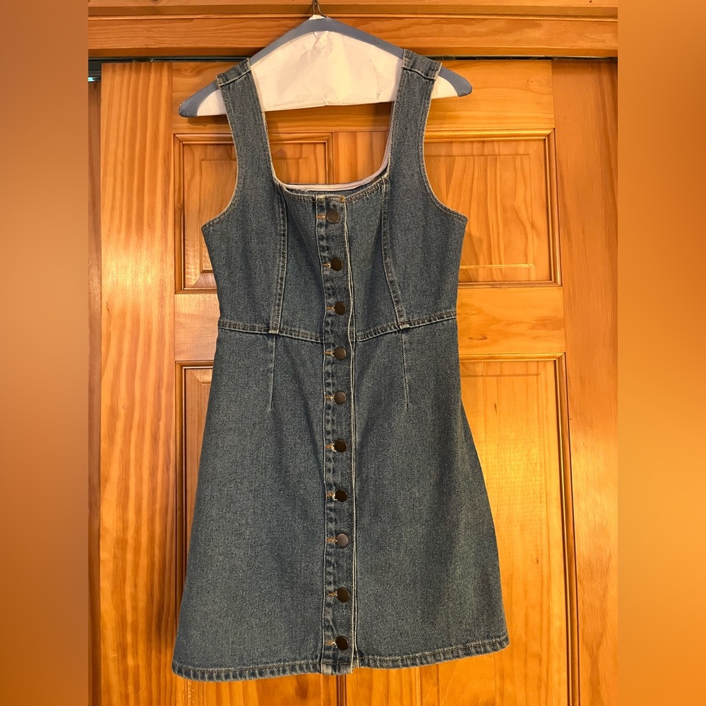 Denim mini dress